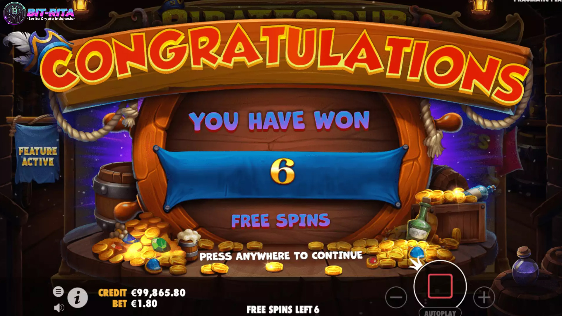 Rtp8000 Slot diikuti Tahapan Bonus Free Spins pada Pirates Pub