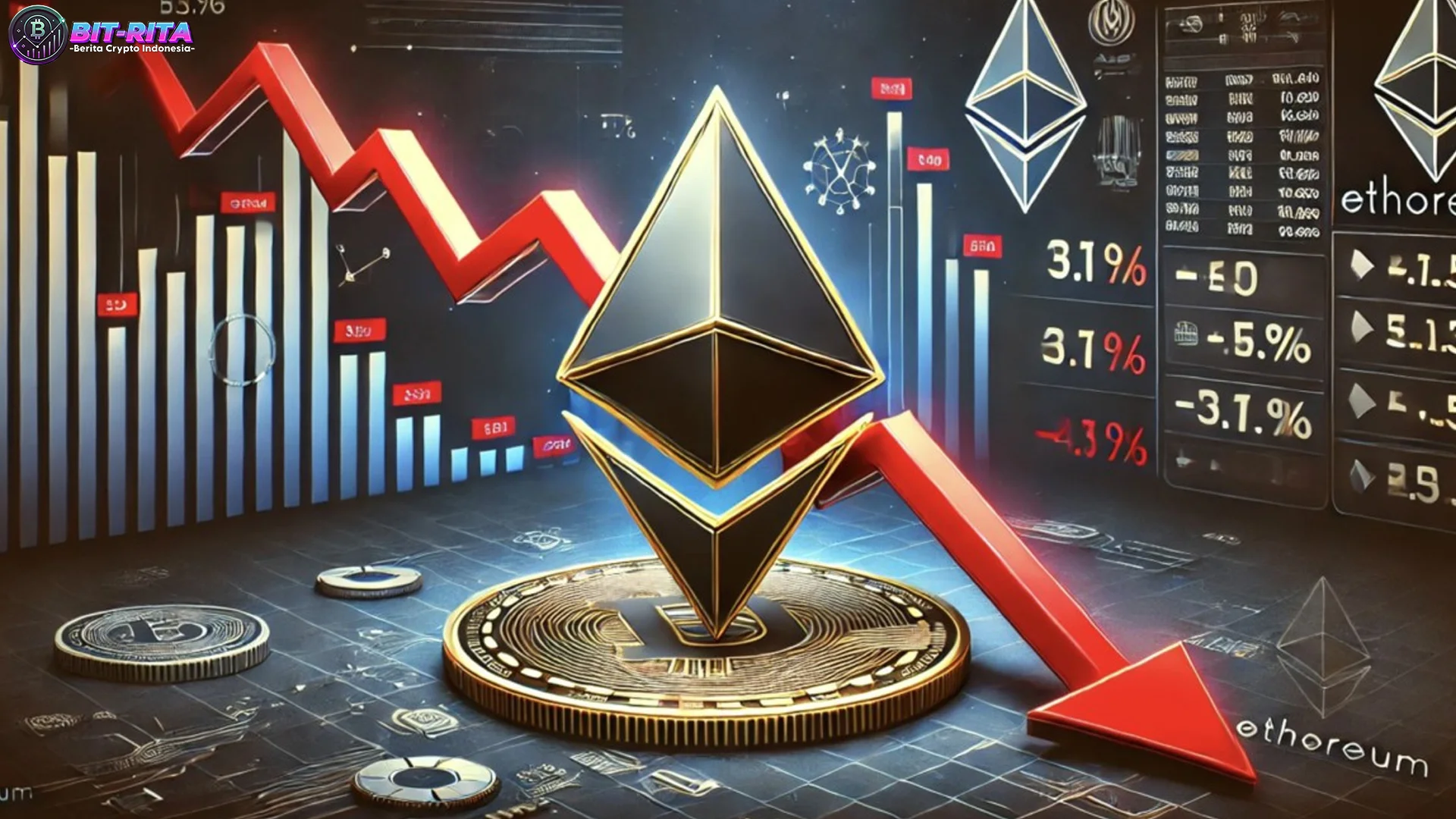 Ether Tertekan 6 Persen Cadangan ETH BitMine Laporkan Rugi Besar